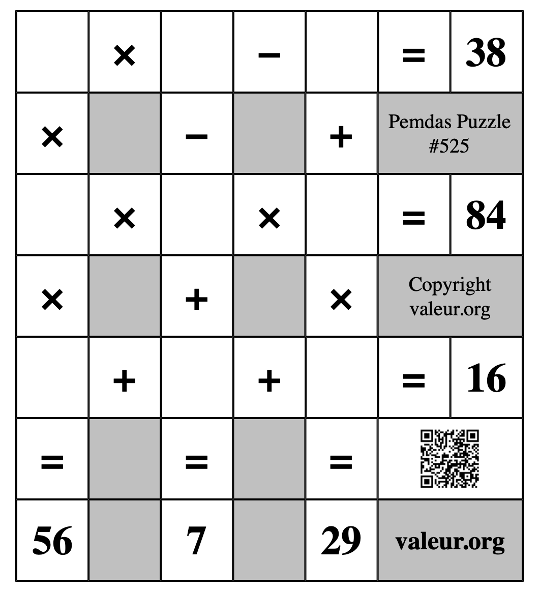 Pemdas Puzzle #525