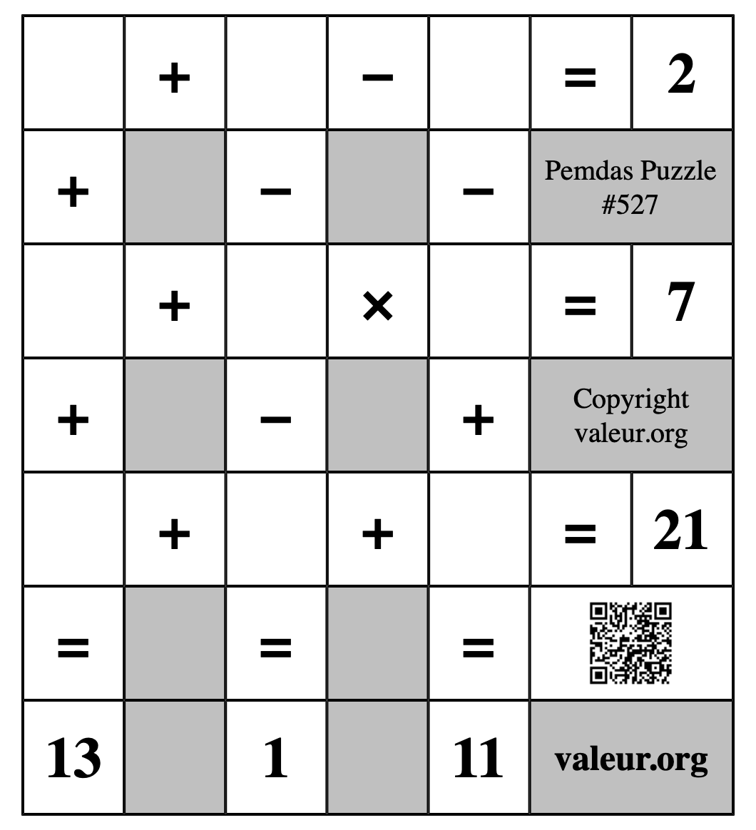 Pemdas Puzzle #527