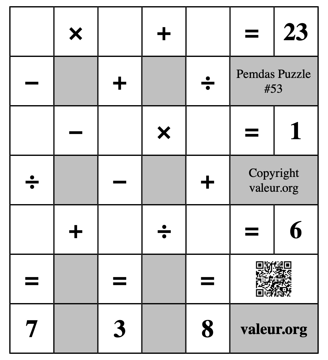 Pemdas Puzzle #53
