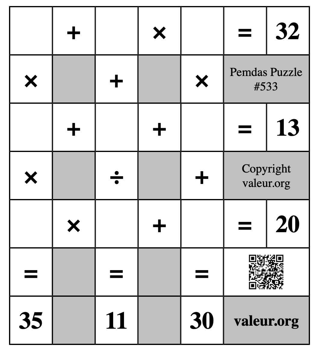 Pemdas Puzzle #533