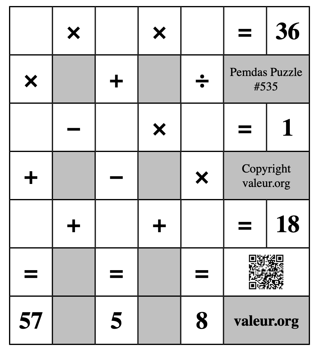Pemdas Puzzle #535