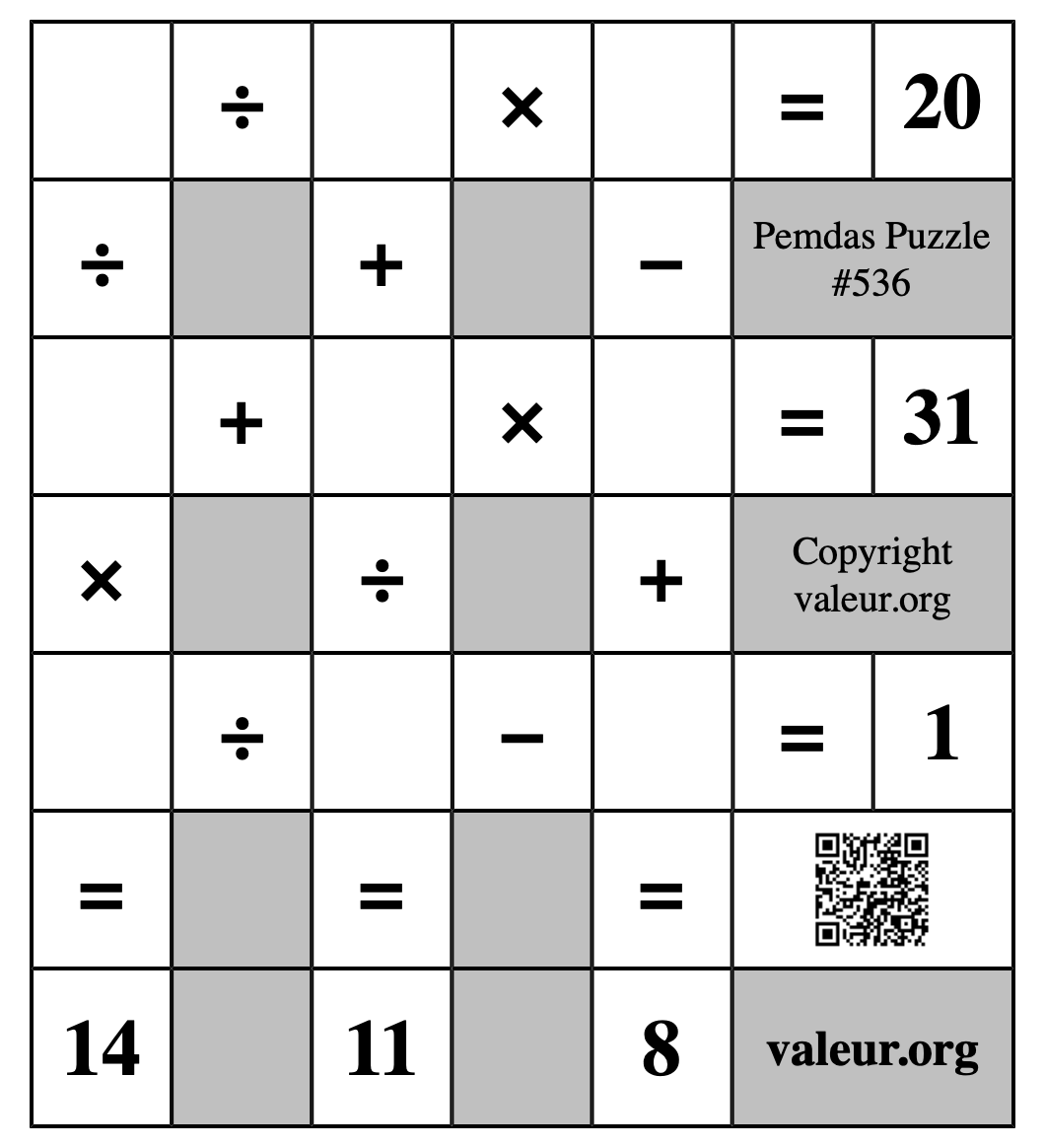 Pemdas Puzzle #536