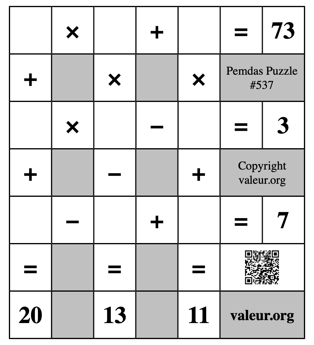 Pemdas Puzzle #537