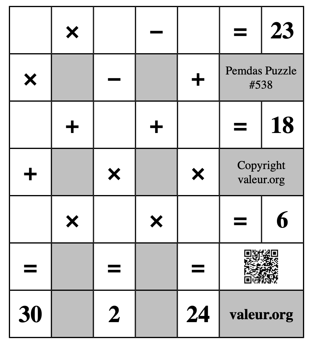 Pemdas Puzzle #538