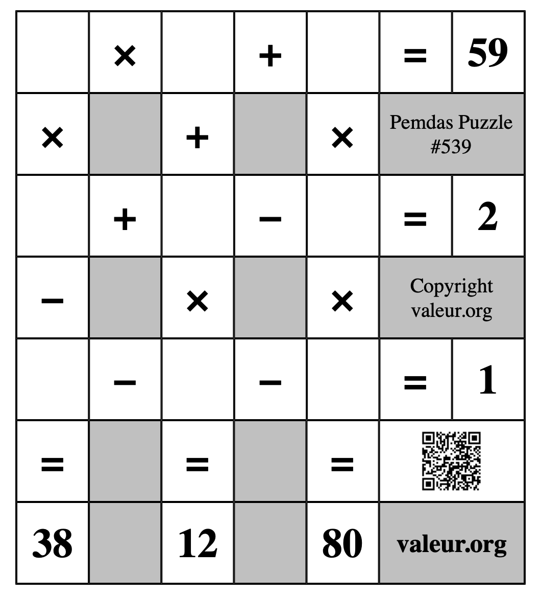 Pemdas Puzzle #539