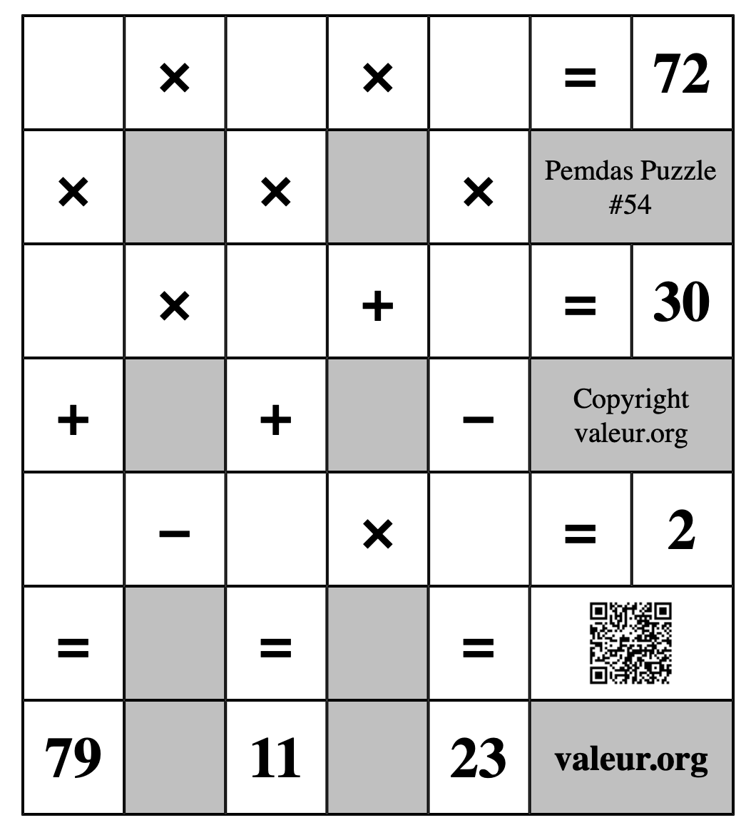 Pemdas Puzzle #54