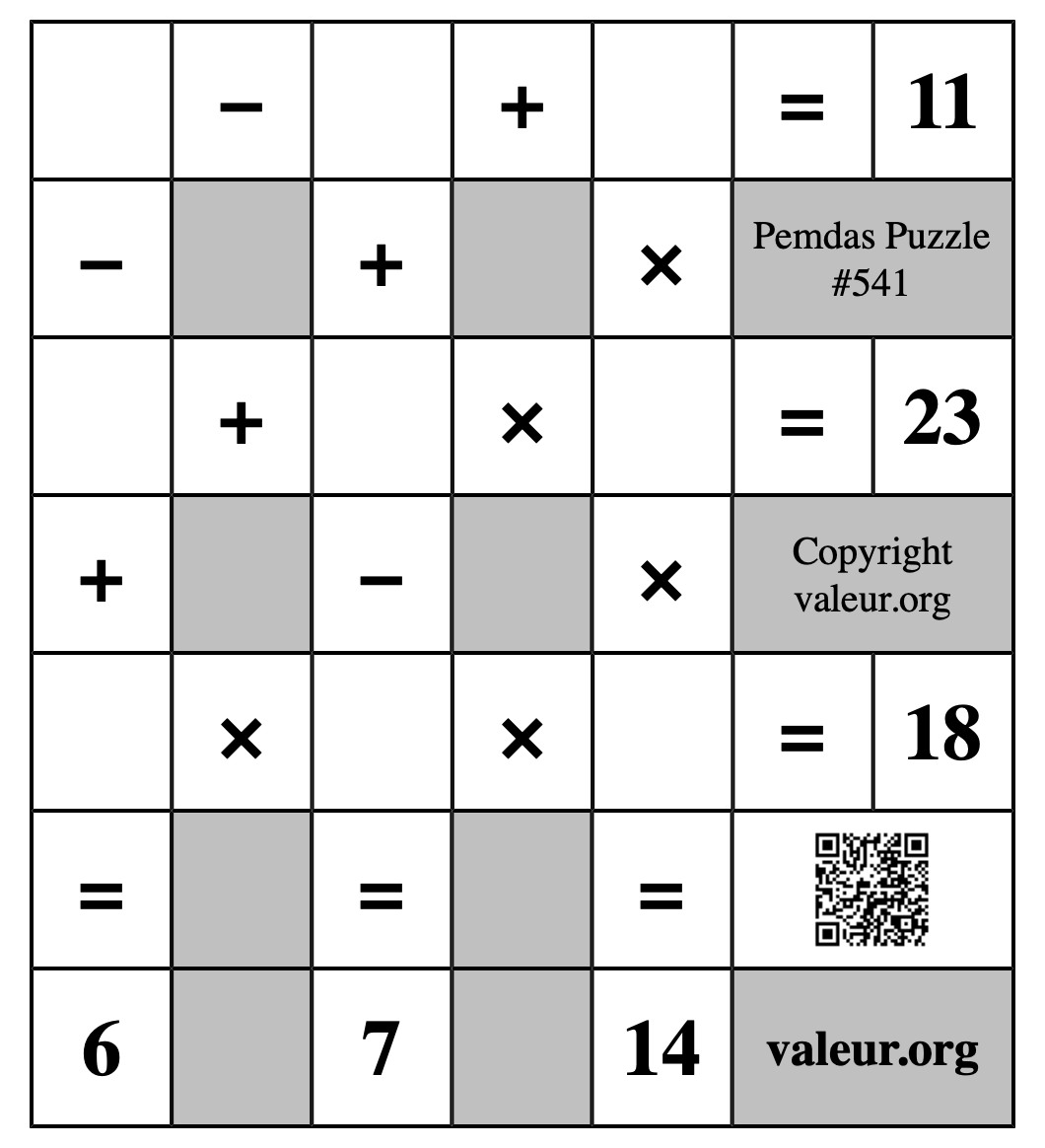 Pemdas Puzzle #541