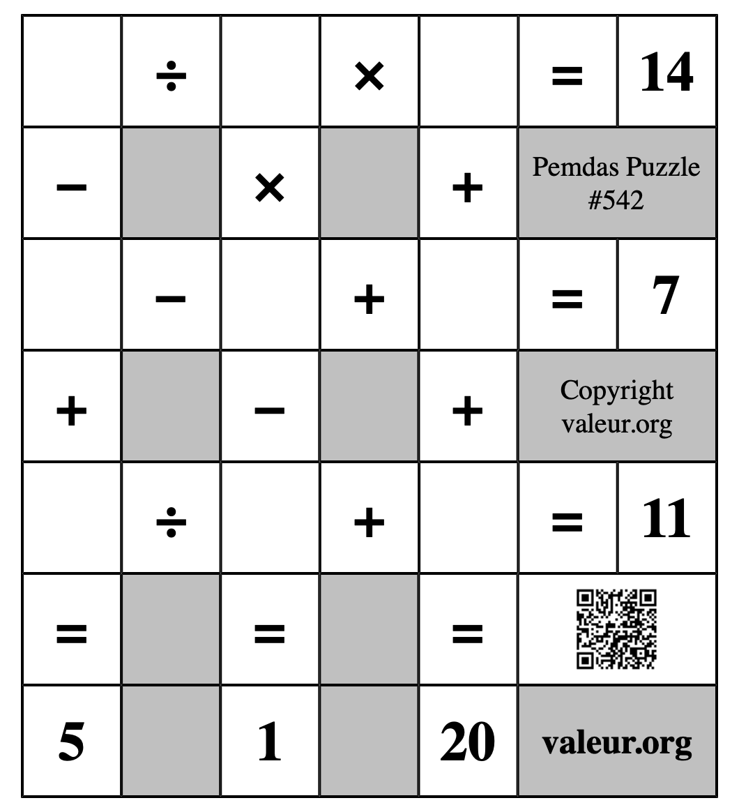 Pemdas Puzzle #542