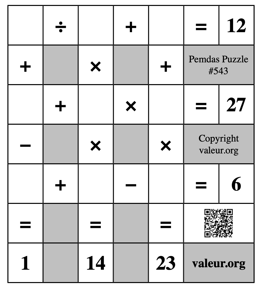 Pemdas Puzzle #543