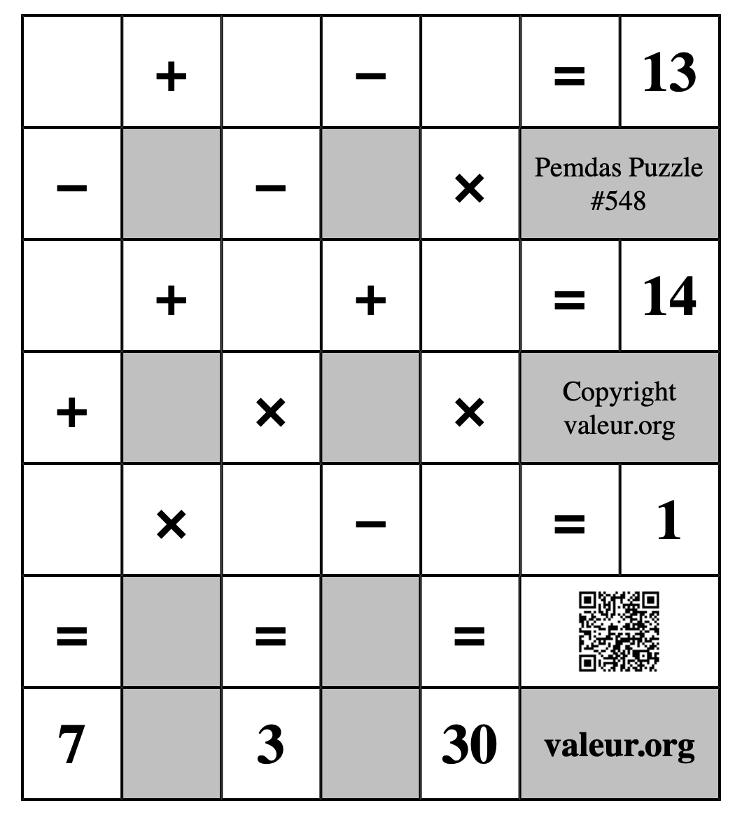 Pemdas Puzzle #548