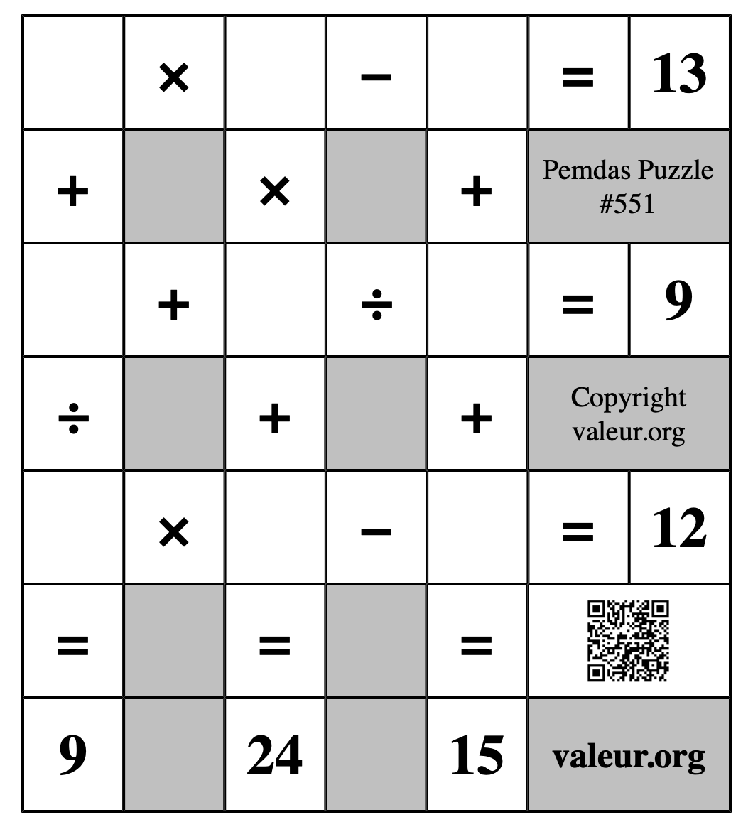 Pemdas Puzzle #551