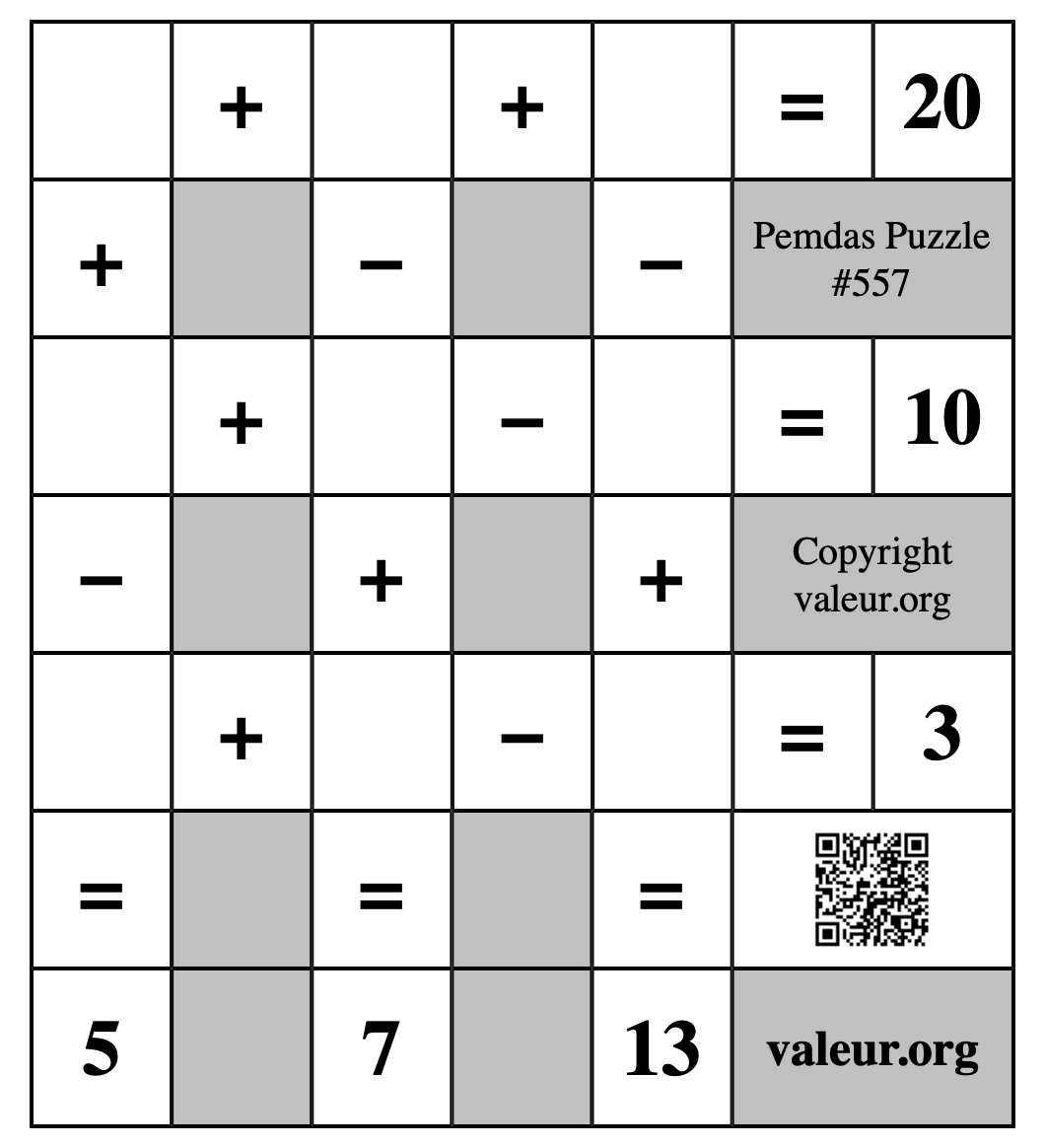 Pemdas Puzzle #557