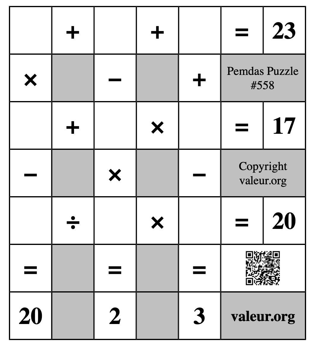 Pemdas Puzzle #558