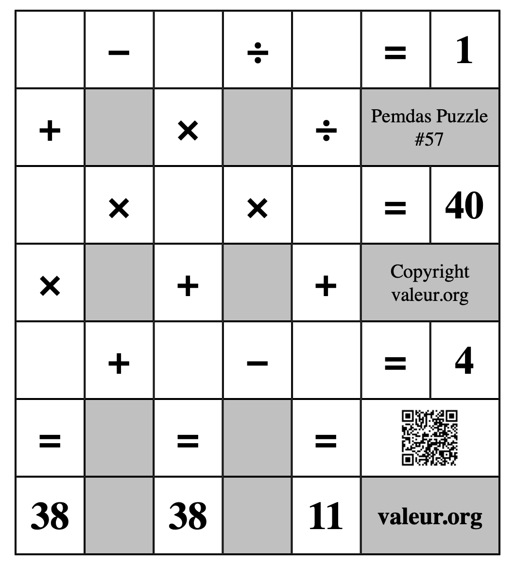 Pemdas Puzzle #57