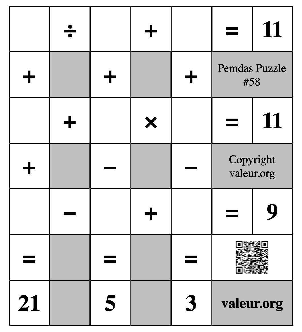 Pemdas Puzzle #58