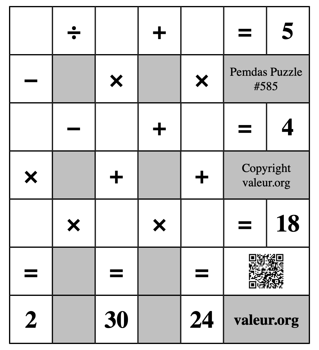 Pemdas Puzzle #585