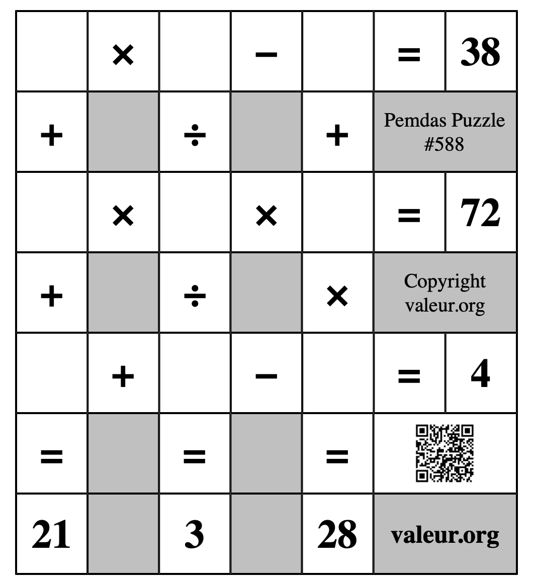 Pemdas Puzzle #588