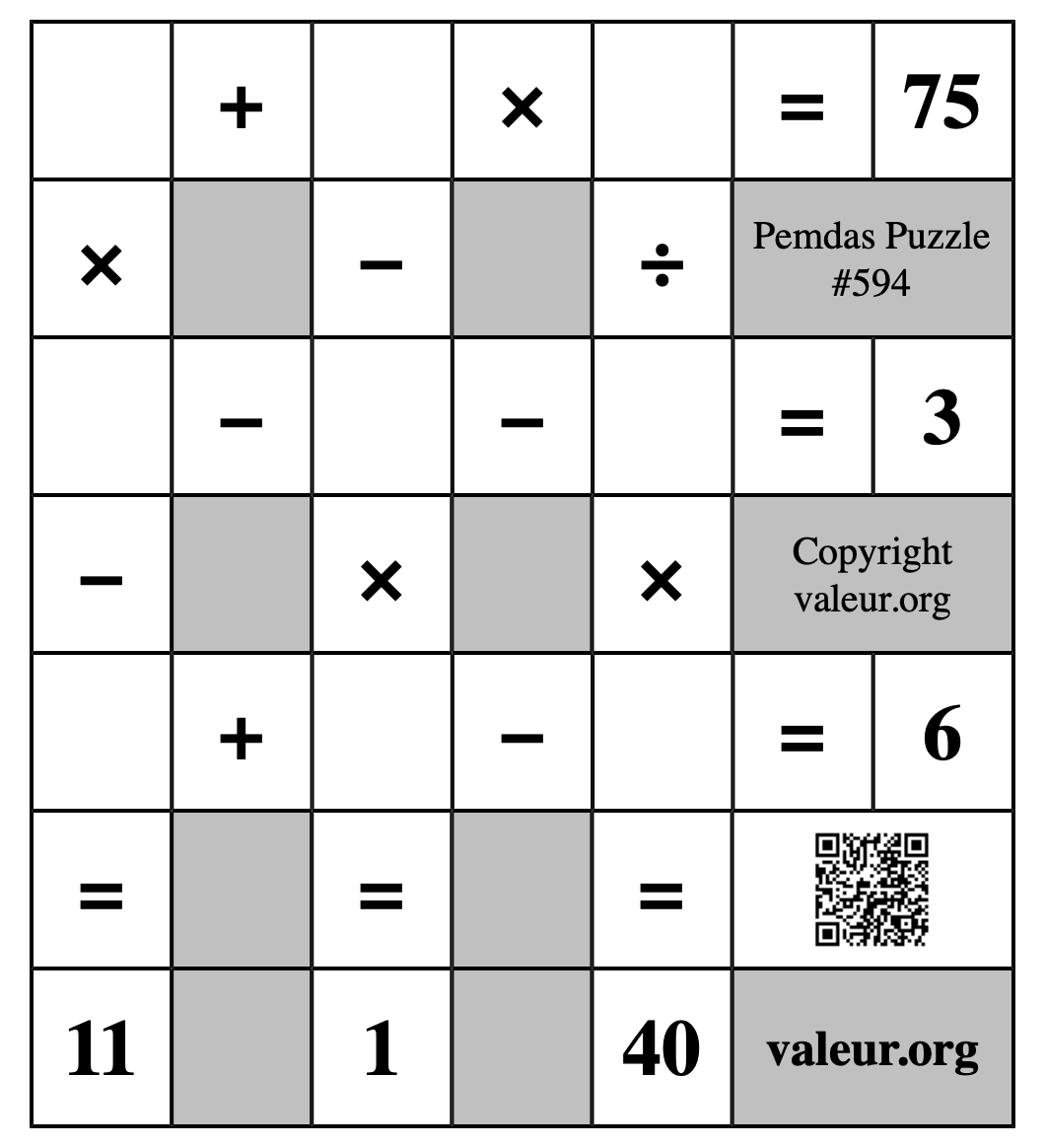 Pemdas Puzzle #594
