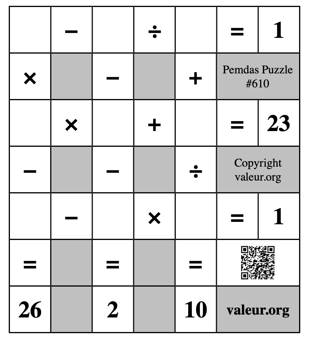 Pemdas Puzzle #610