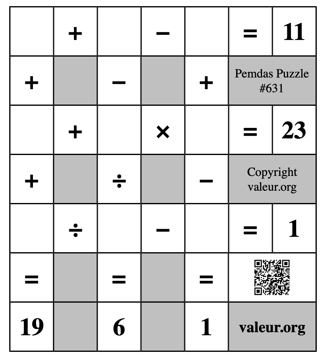 Pemdas Puzzle #631