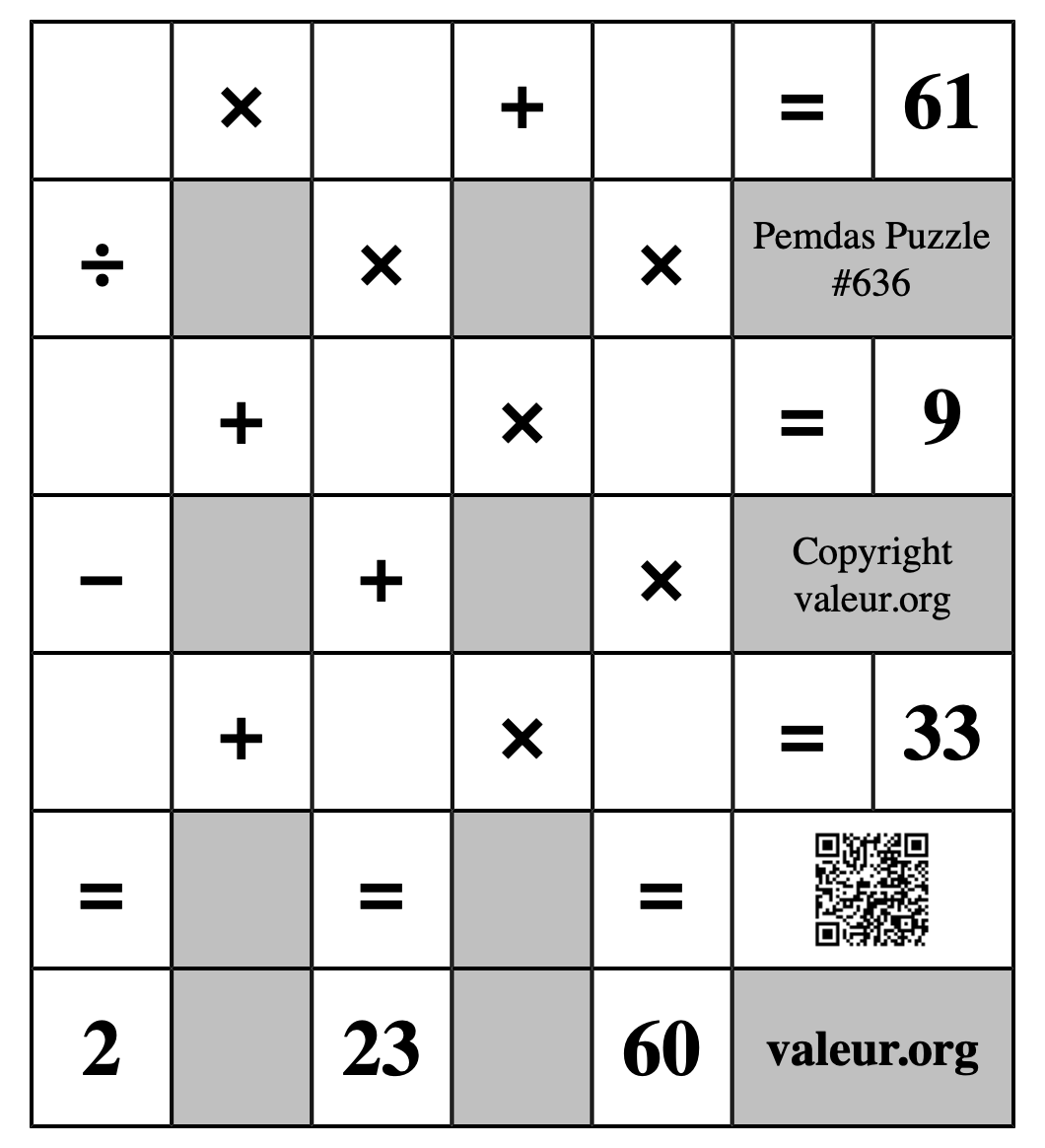 Pemdas Puzzle #636