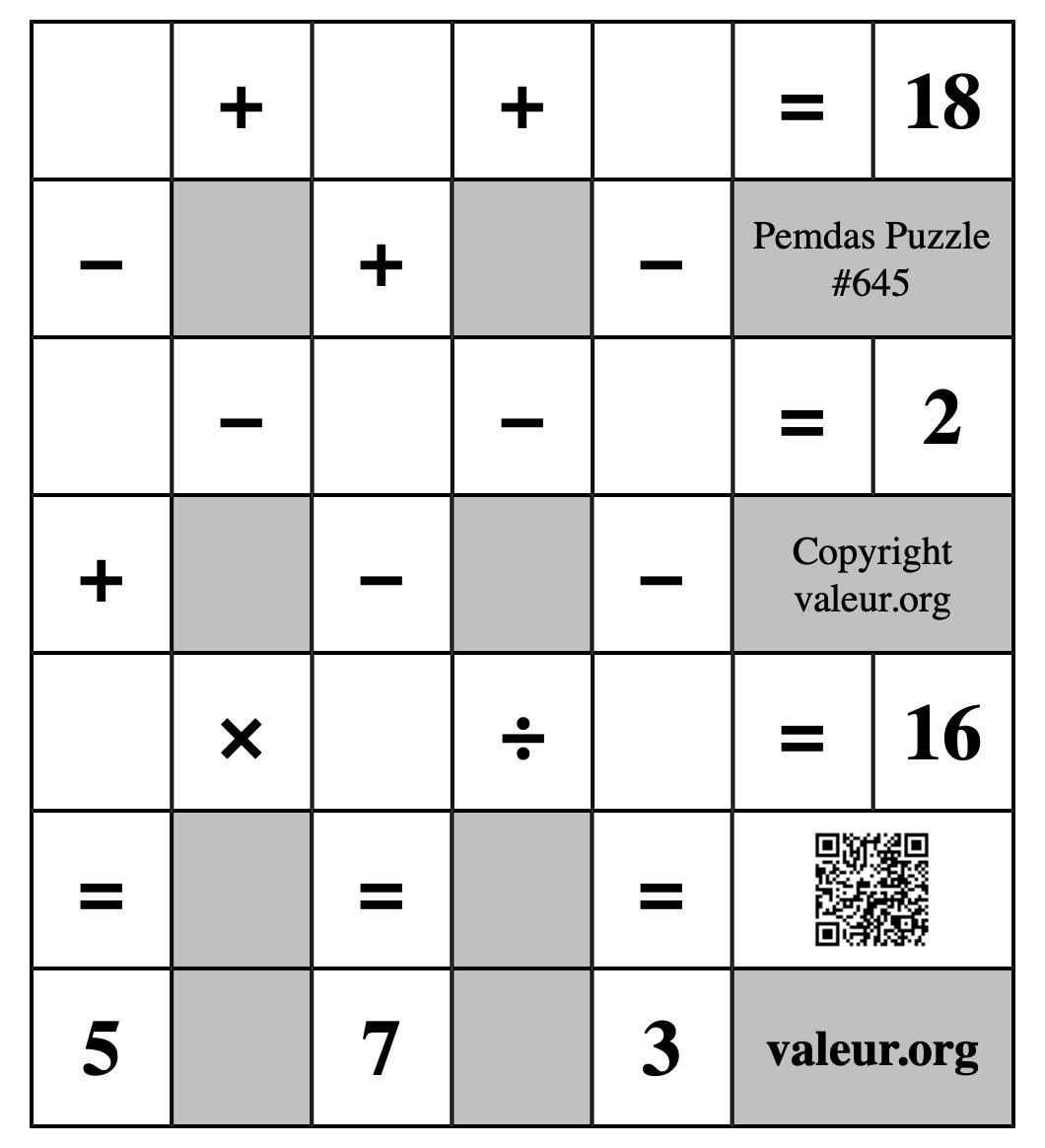 Pemdas Puzzle #645