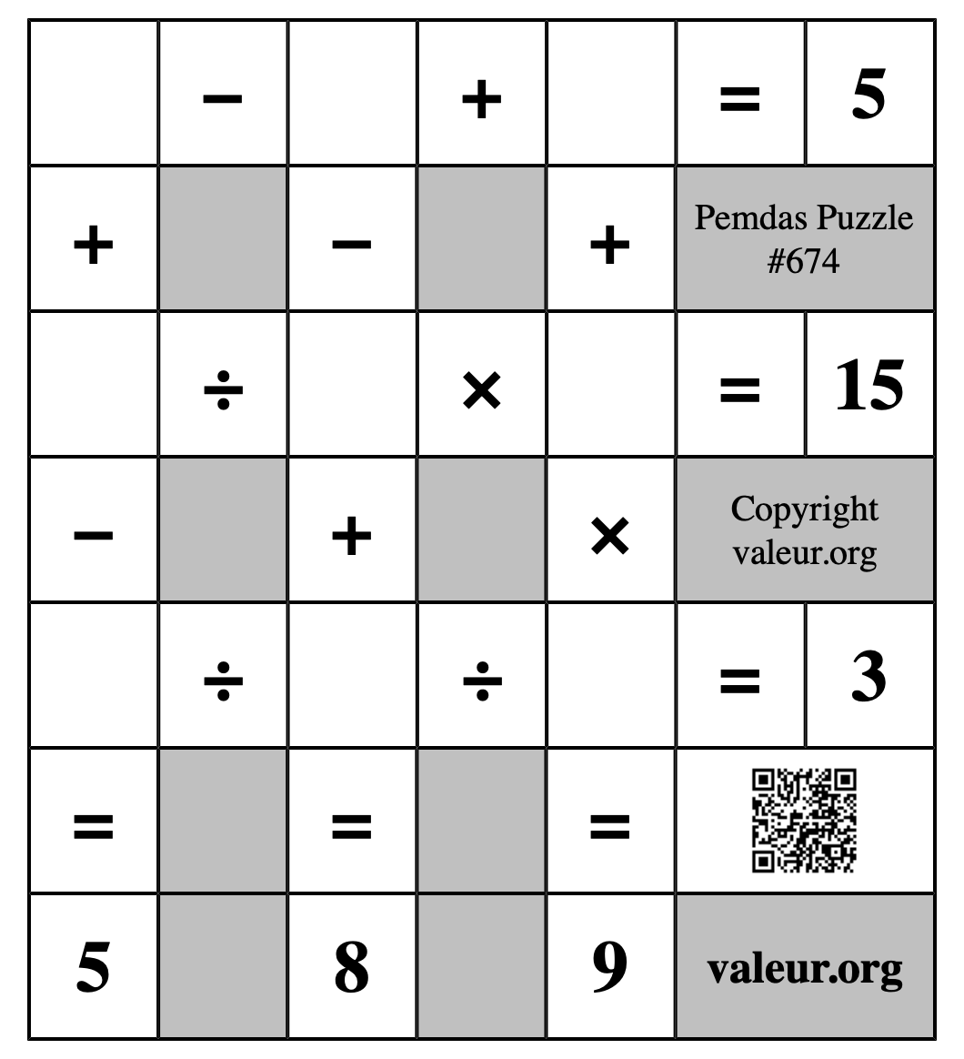 Pemdas Puzzle #674