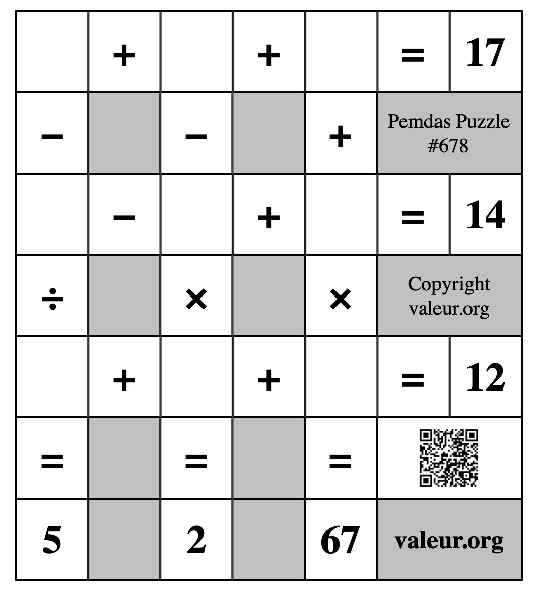 Pemdas Puzzle #678