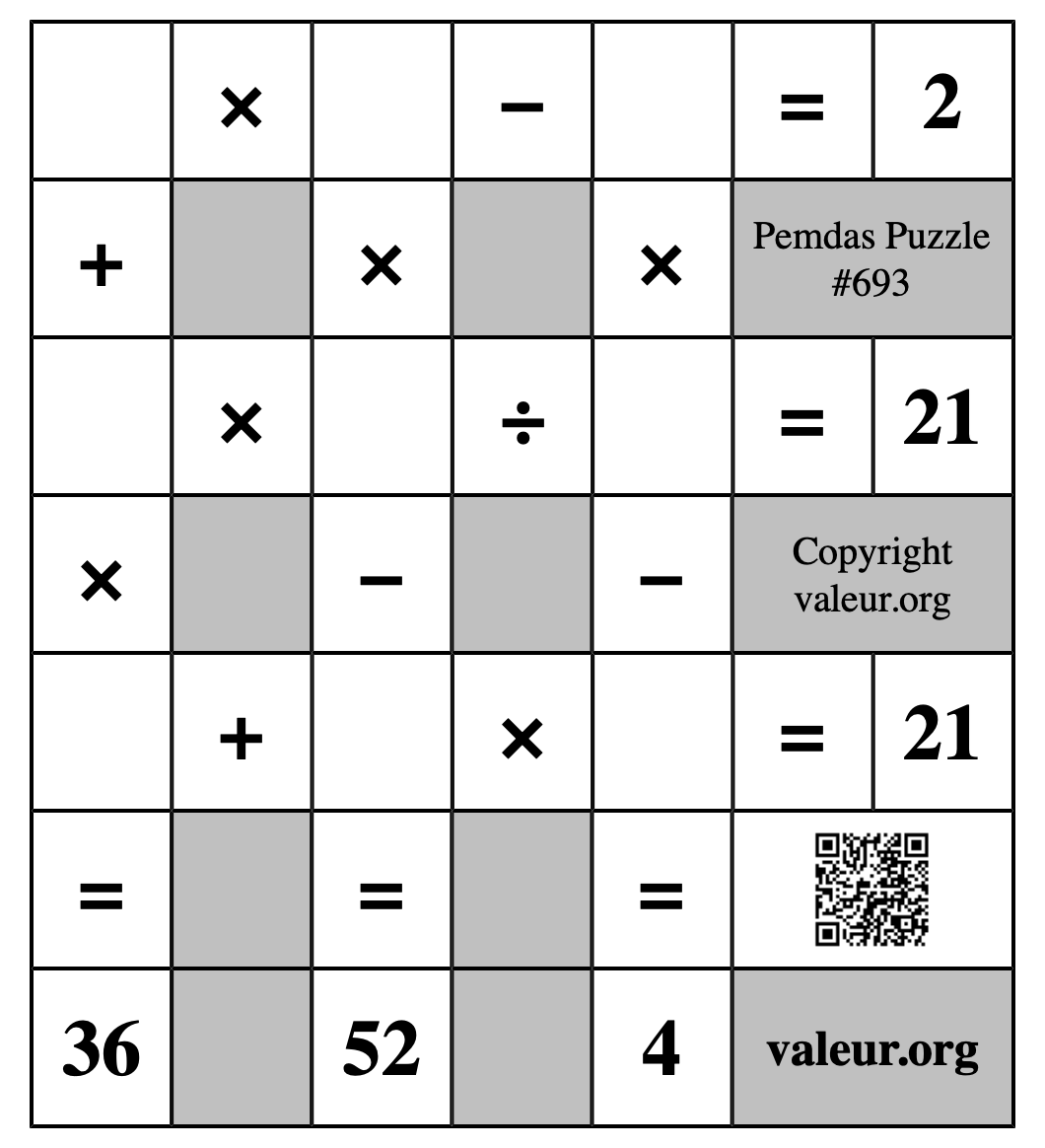 Pemdas Puzzle #693
