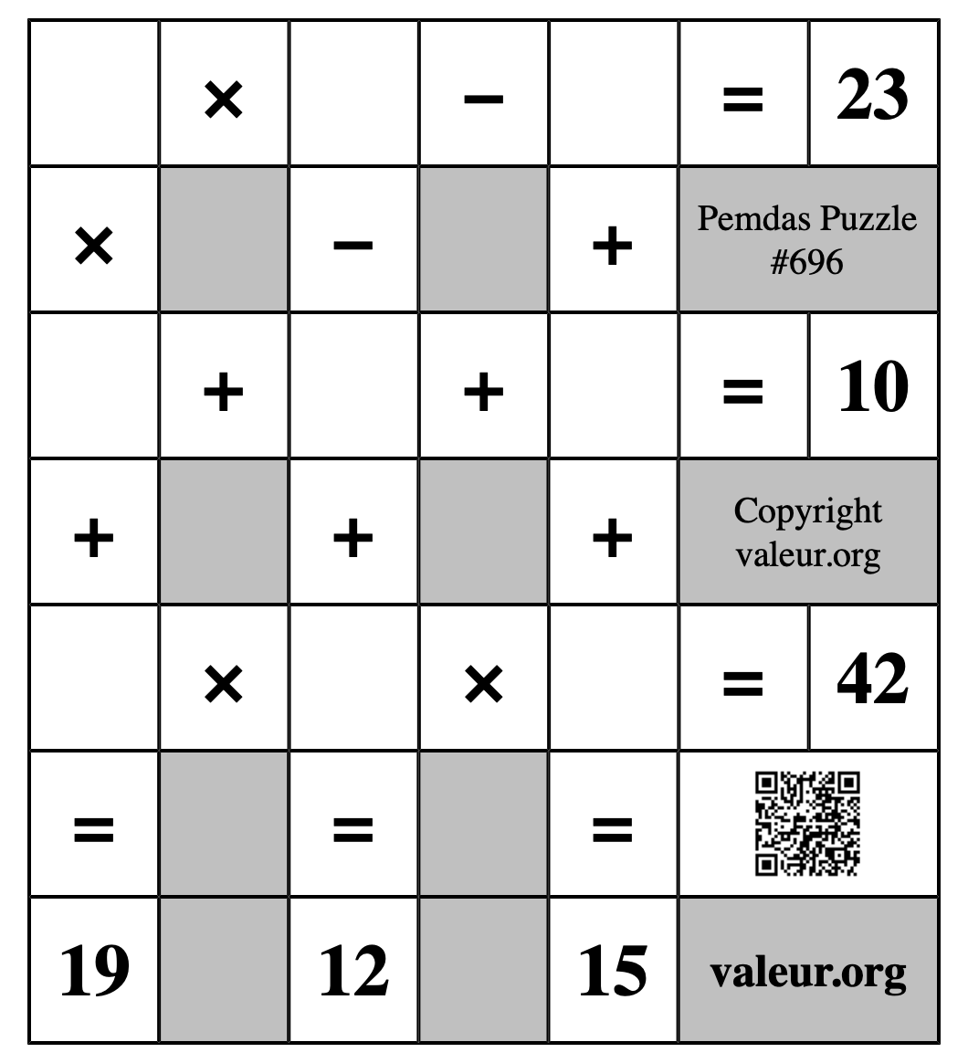 Pemdas Puzzle #696