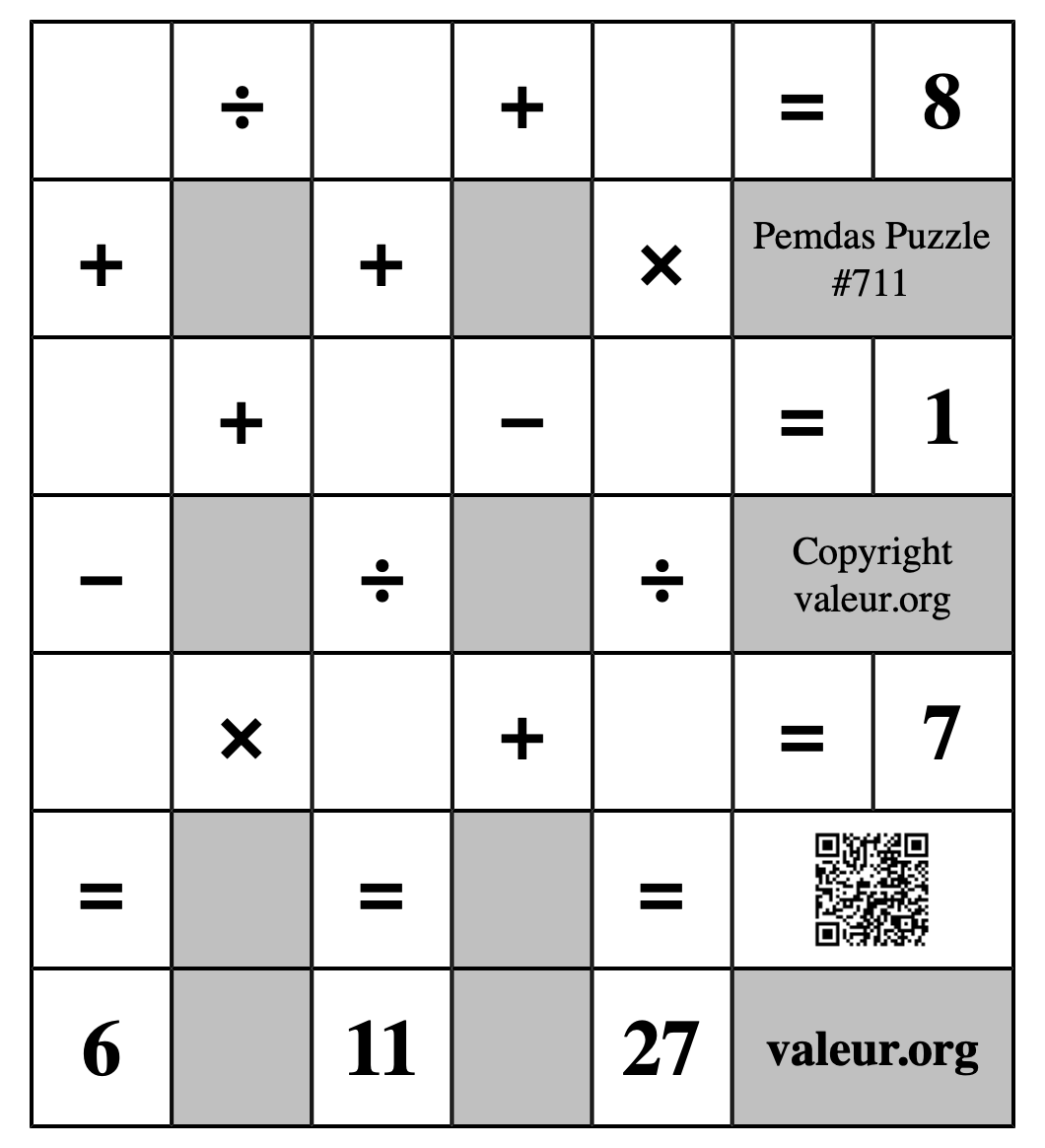 Pemdas Puzzle #711