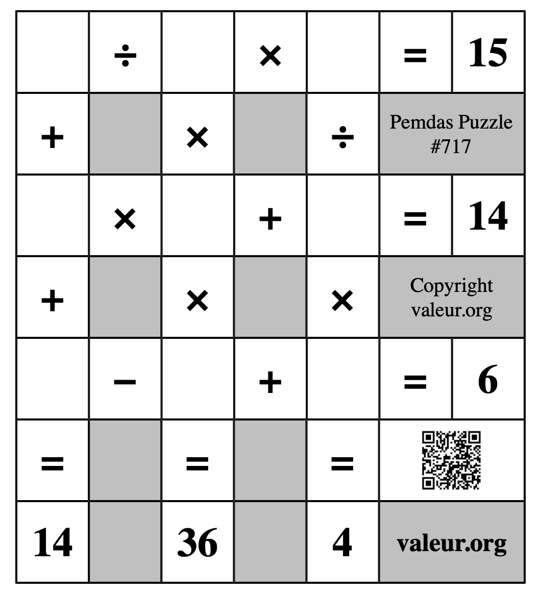 Pemdas Puzzle #717