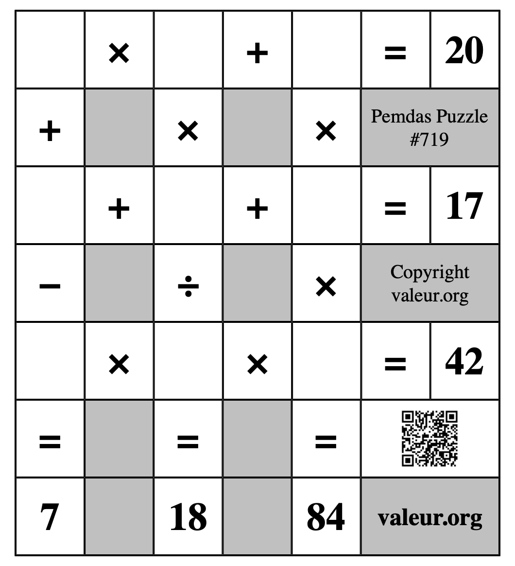 Pemdas Puzzle #719