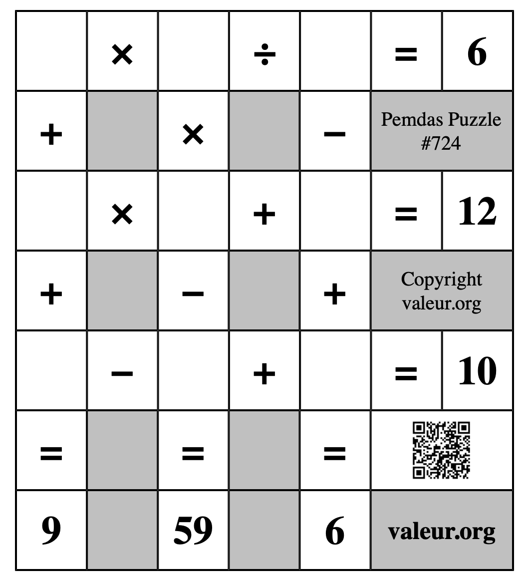 Pemdas Puzzle #724