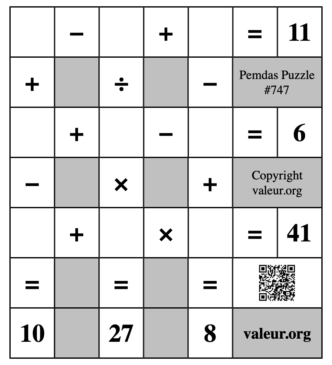 Pemdas Puzzle #747