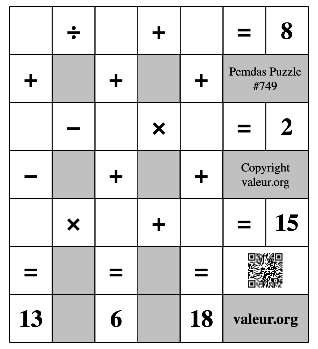Pemdas Puzzle #749
