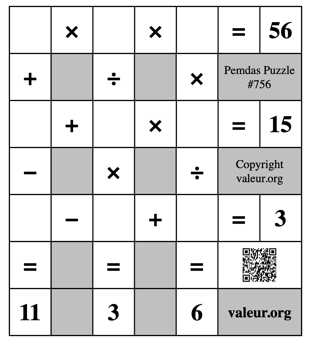 Pemdas Puzzle #756