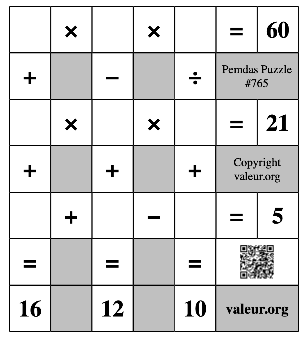 Pemdas Puzzle #765