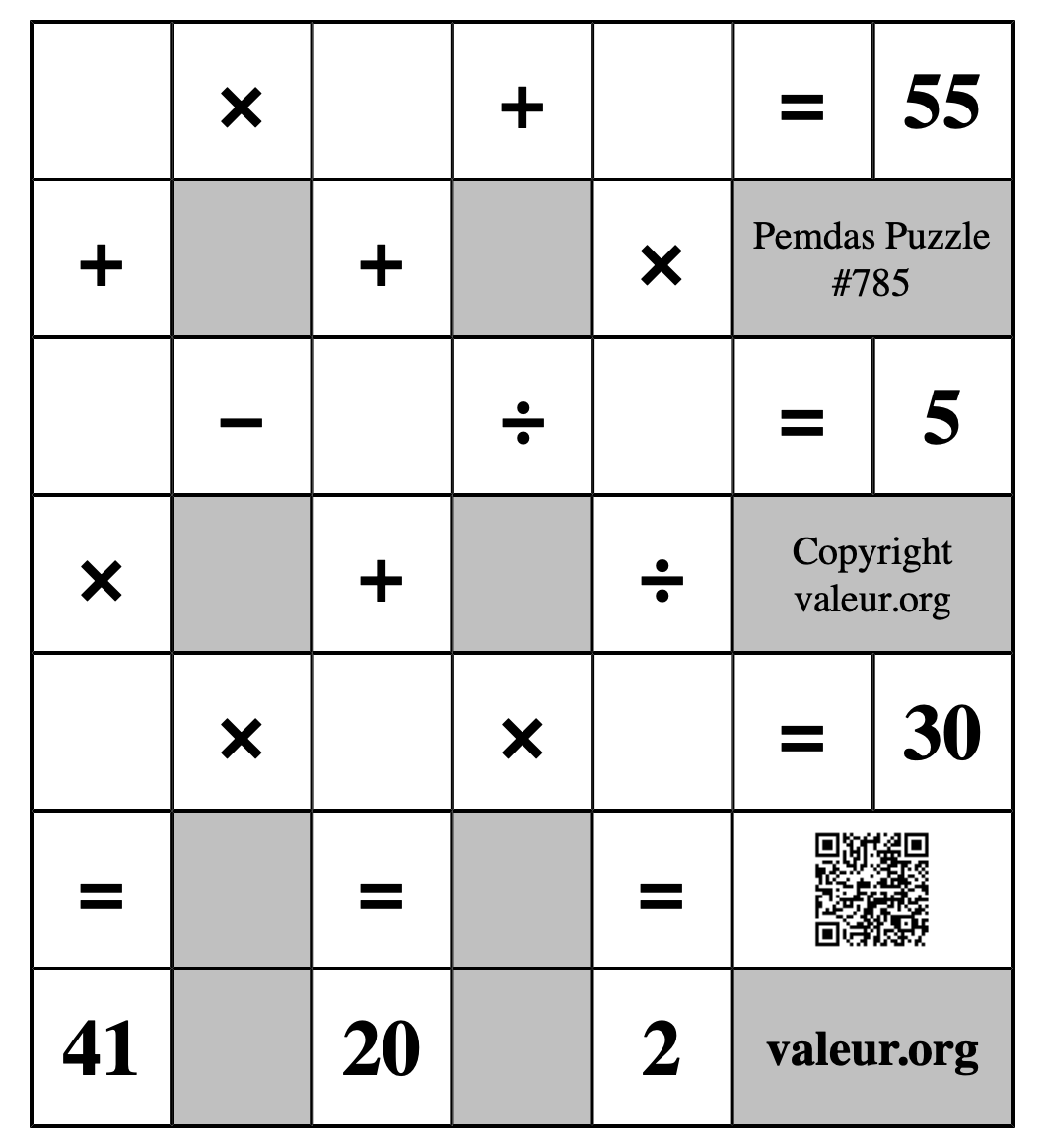 Pemdas Puzzle #785
