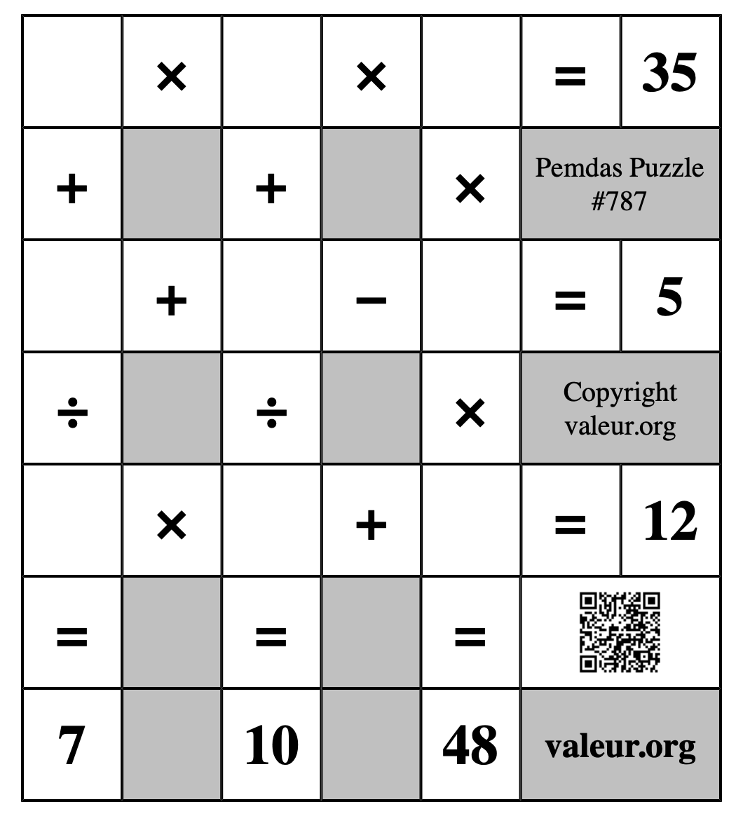 Pemdas Puzzle #787