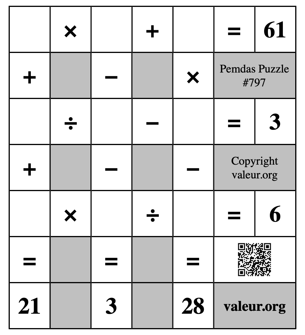 Pemdas Puzzle #797