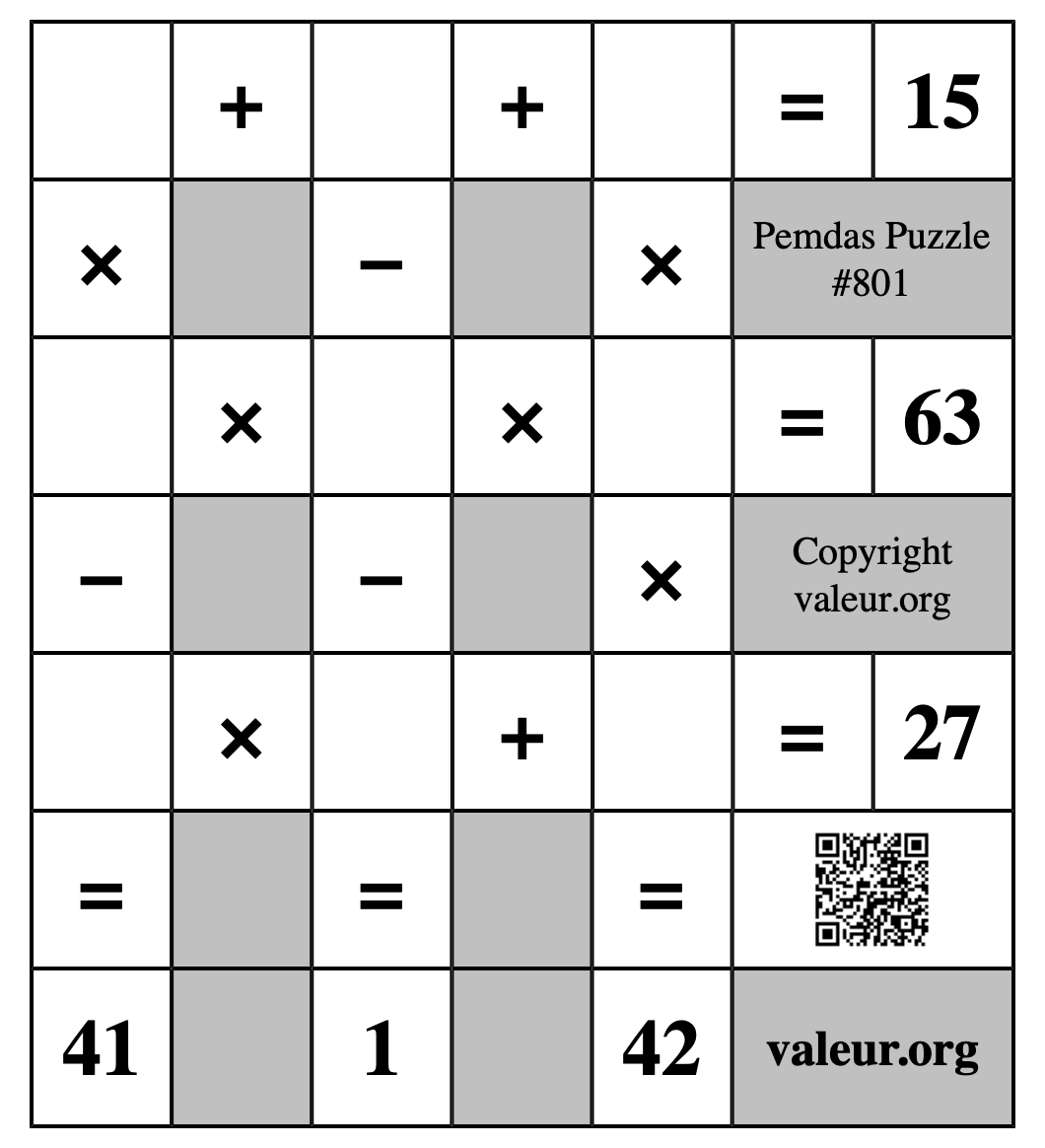 Pemdas Puzzle #801