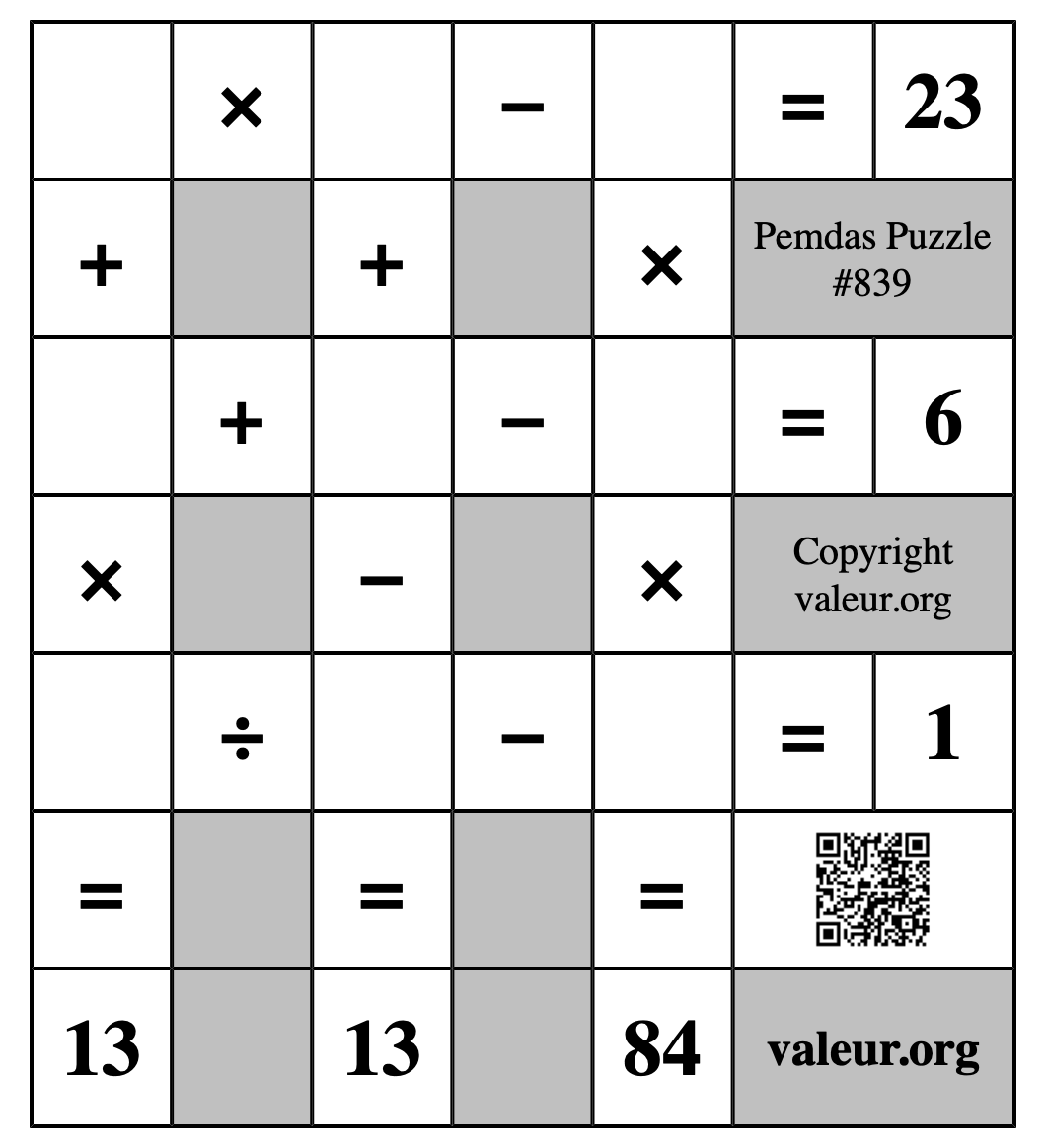 Pemdas Puzzle #839