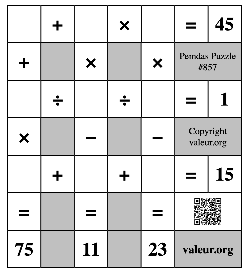 Pemdas Puzzle #857