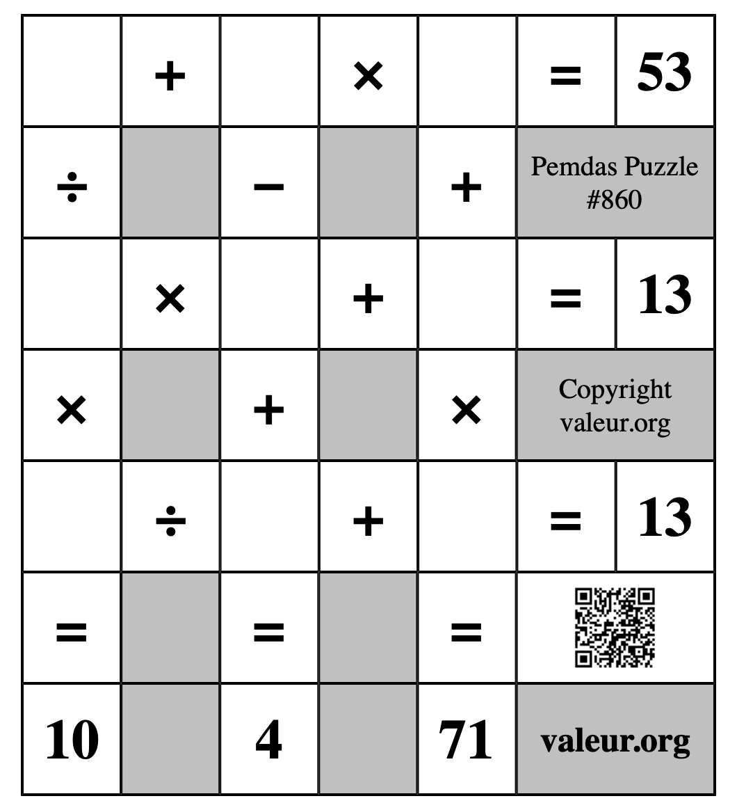 Pemdas Puzzle #860