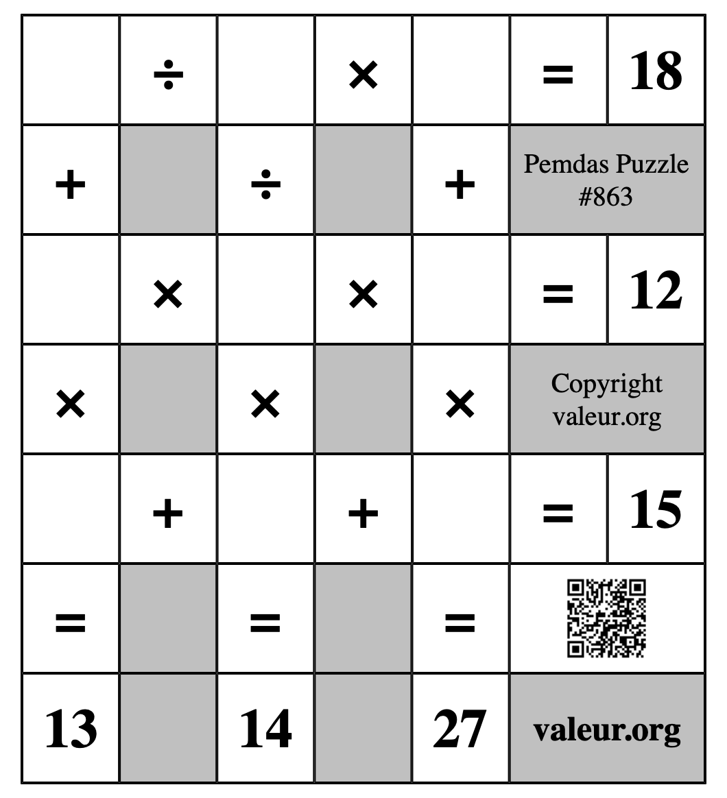 Pemdas Puzzle #863