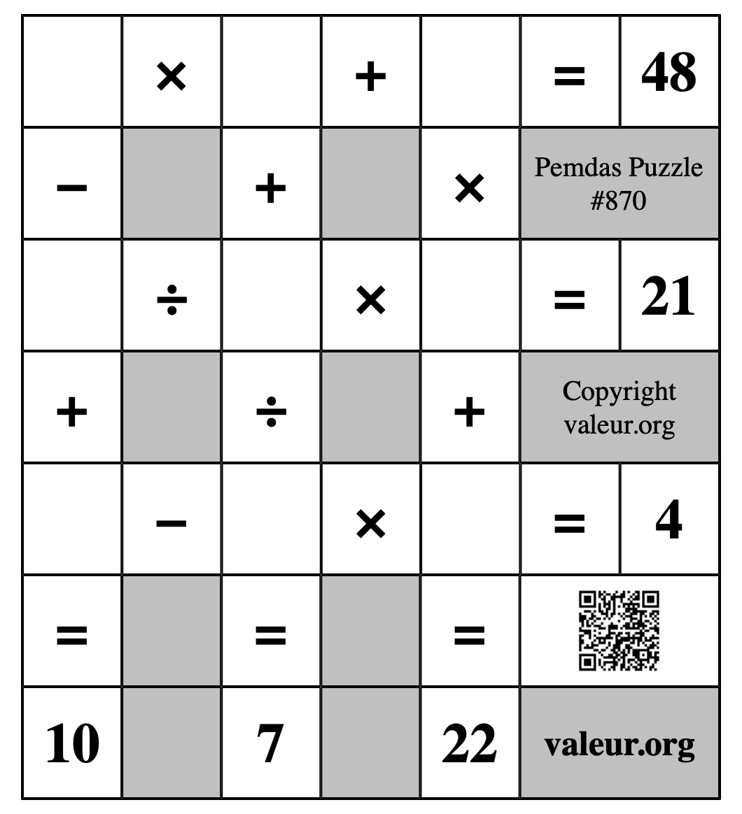 Pemdas Puzzle #870