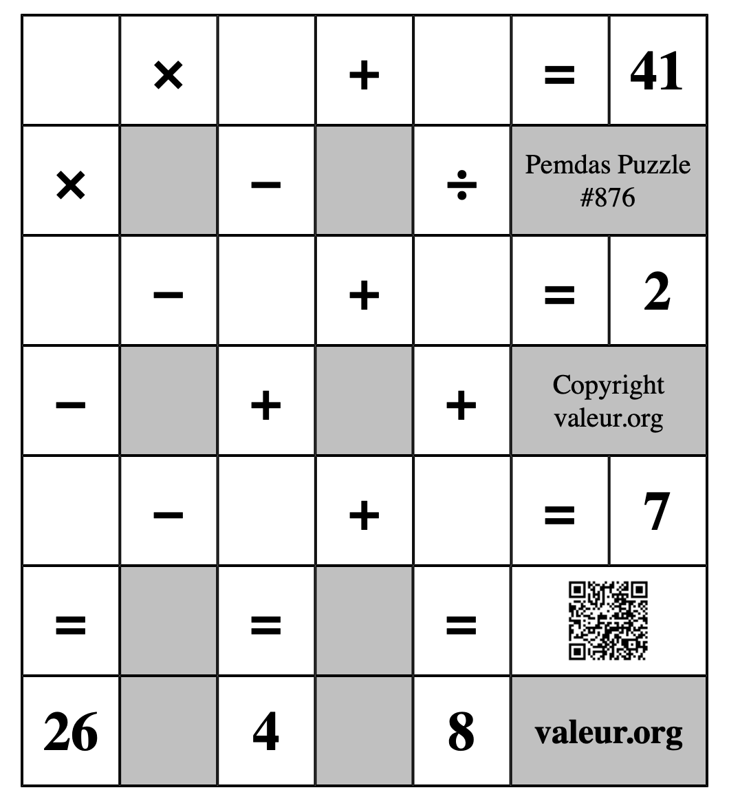 Pemdas Puzzle #876
