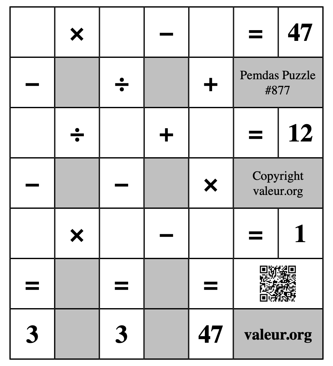 Pemdas Puzzle #877