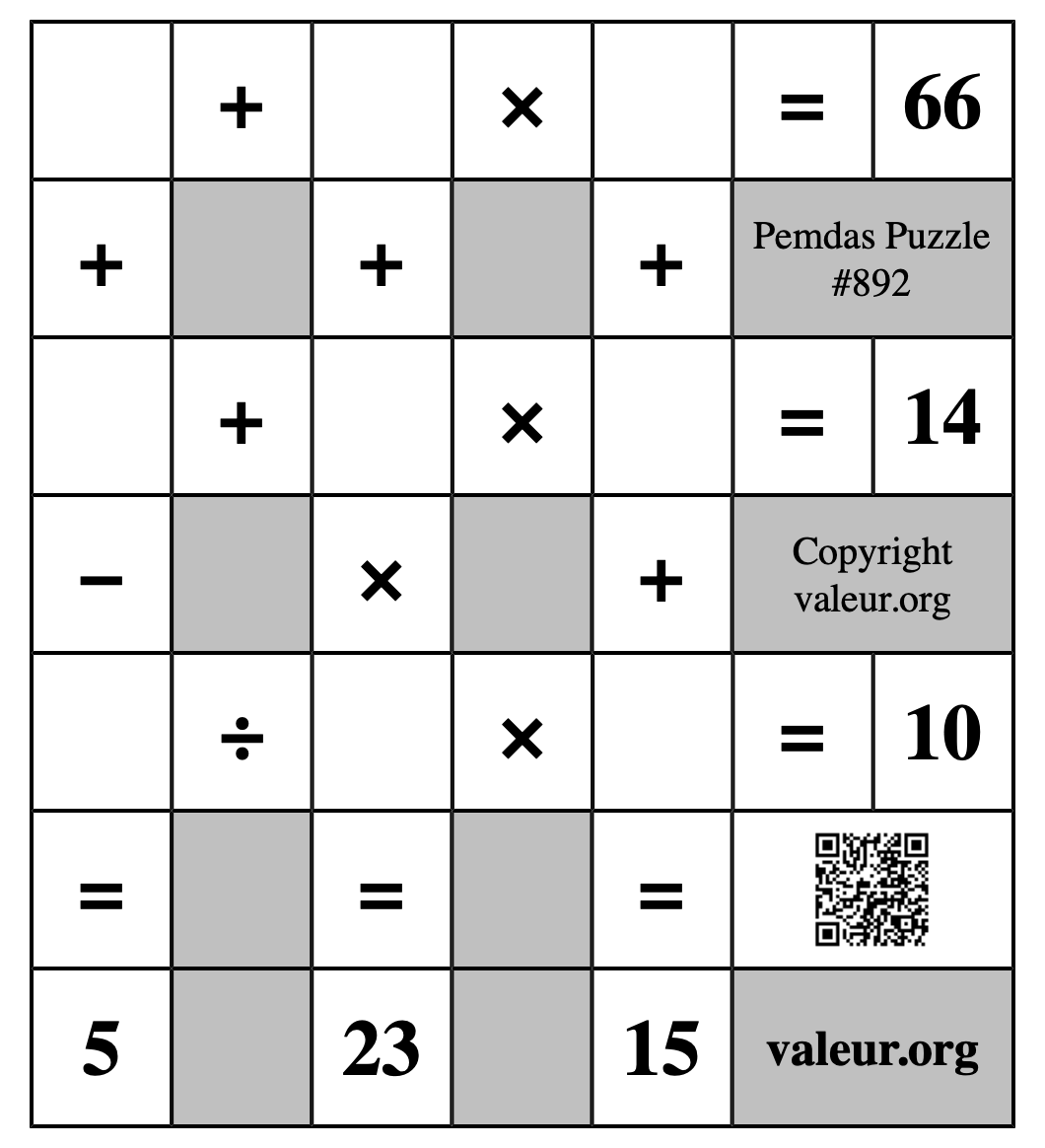 Pemdas Puzzle #892